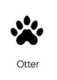 Otter track outline